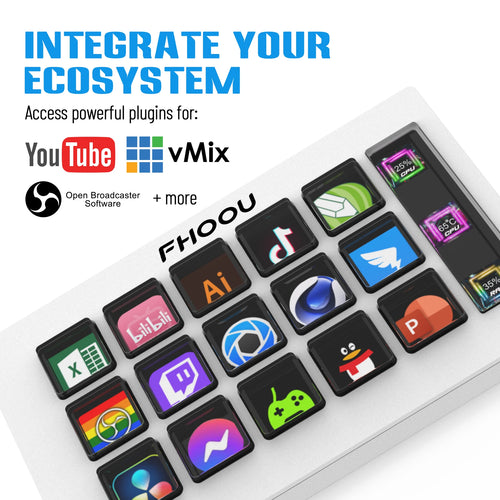 Mirabox Streamdeck Visual Mini Keyboard LCD Button Live Streaming Controller Game Programming Customizable Keypad Win Mac